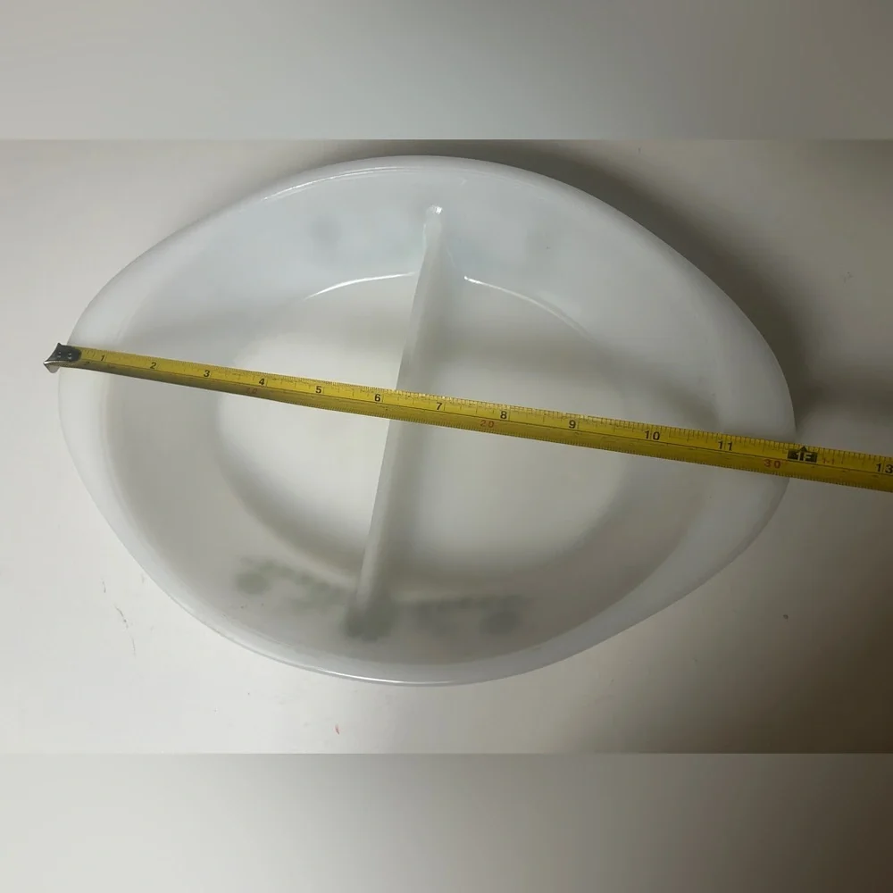 Vintage Glasbake Daisy J2352 Oval Bowl, Milk Glass